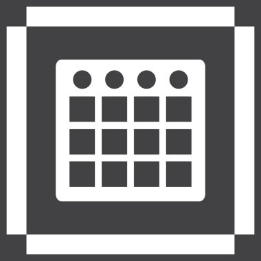 Takvim izole düz Web telefon simgesini