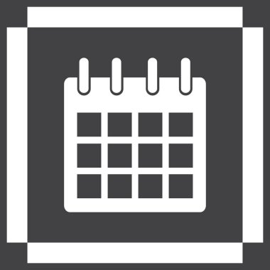 Takvim izole düz Web telefon simgesini