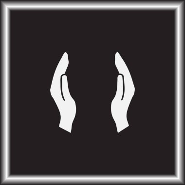 eller simge vektör, düz tasarım en iyi vektör simgesi