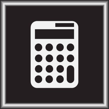 Hesap makinesi simgesi, vektör illüstrasyonu. düz tasarım biçimi.