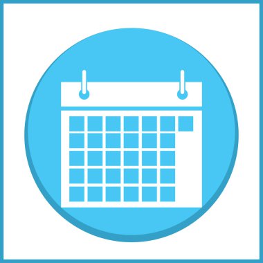 Takvim izole düz Web telefon simgesini