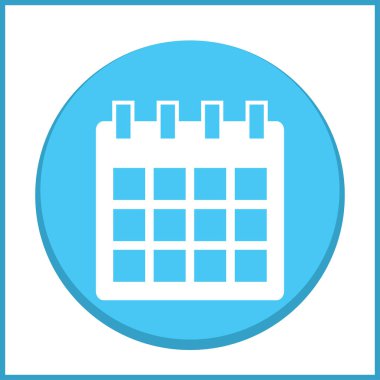 Takvim izole düz Web telefon simgesini