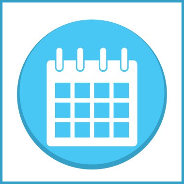 Takvim izole düz Web telefon simgesini