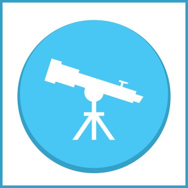 Teleskop web vektör simgesi