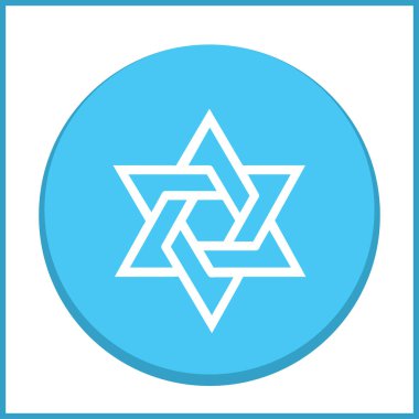 Davut'un yıldızı. Simge vektör