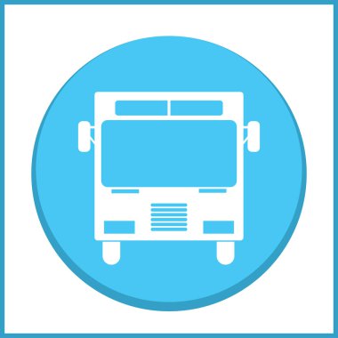 Otobüs simge vektör, katı logo illüstrasyon, sembol