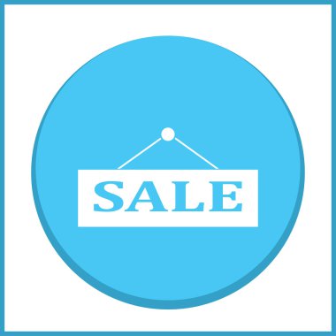 Satış, fiyat etiketi simgesi. Vektör düz tasarlamak