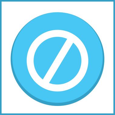 Hiçbir işaret düz simgesi