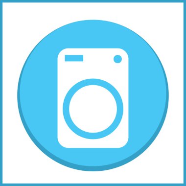 Çamaşır makinesi simgesi. Cihazı vektör simgesi. Çamaşır makinesi simge vektör