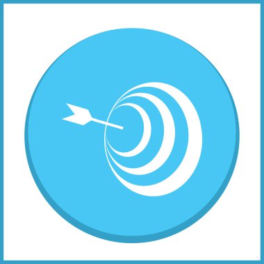 Hedef simgesi, web tasarımı için vektör çizim