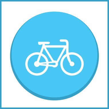 Bisiklet simge stok vektör çizim düz tasarımı