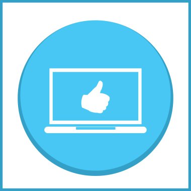 Simge, düz simge vektör çizim vektör başparmak.