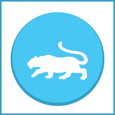 Kaplan siluet, vektör simgesi