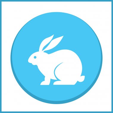 tavşan siluet vektör çizim