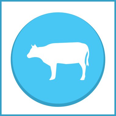 İnek siluet vektör simgesi