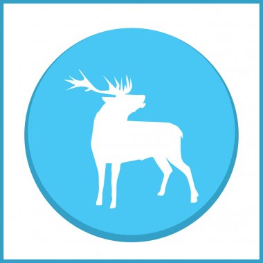 Geyik vektör web simgesi