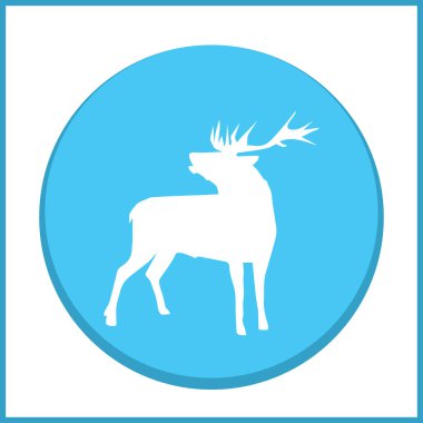 Geyik vektör web simgesi