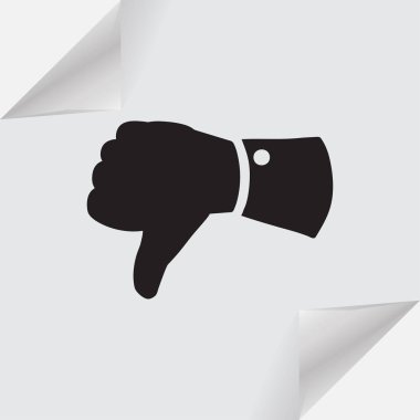 Simge, düz simge vektör çizim vektör başparmak.