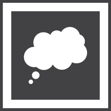 Çizgi roman konuşma balonları ikonu, vektör illüstrasyonu. Düz tasarım biçimi