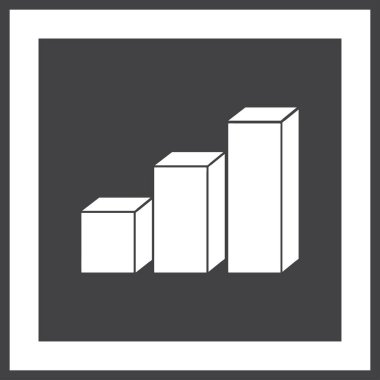 Trendy düz stil grafik simgesini. Web sitesi tasarımı, logo, app, kullanıcı arabirimi için grafik bar sembolü. Vektör çizim, Eps10.