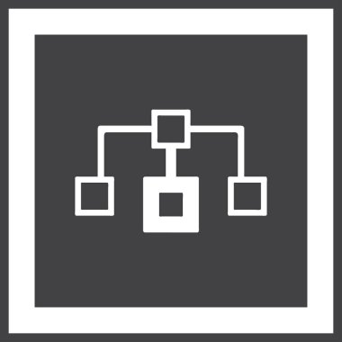 Akış şeması simge vektör.