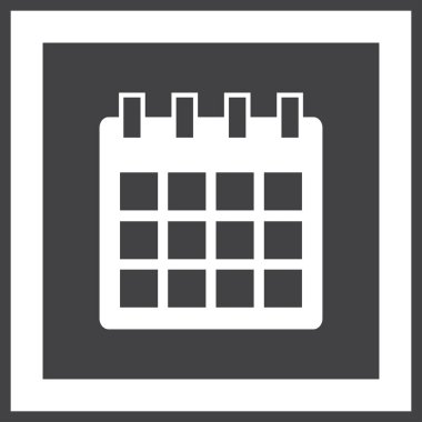 Takvim izole düz Web telefon simgesini