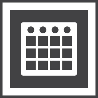 Takvim izole düz Web telefon simgesini