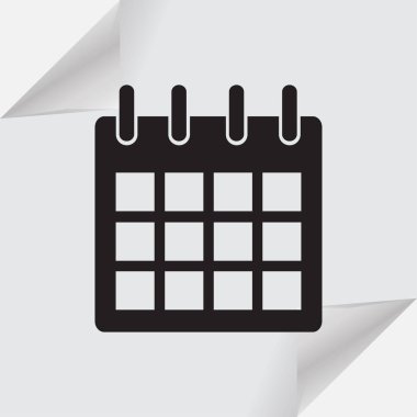 Takvim izole düz Web telefon simgesini