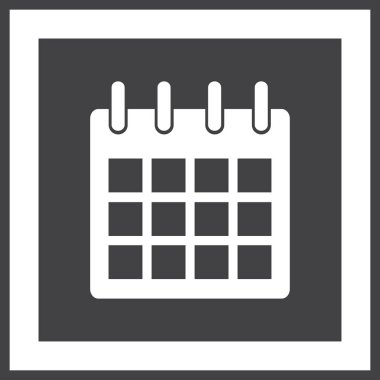 Takvim izole düz Web telefon simgesini