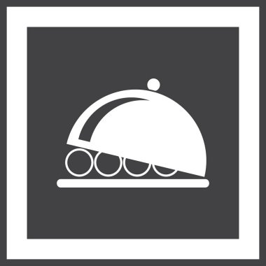 tabağı simge vektör çizim.