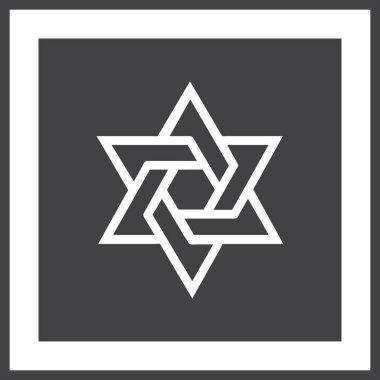 Davut'un yıldızı. Simge vektör