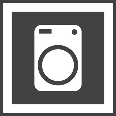 Çamaşır makinesi simgesi. Cihazı vektör simgesi. Çamaşır makinesi simge vektör