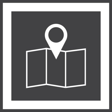 Harita işaretçi düz simgesi. Vektör Eps 10