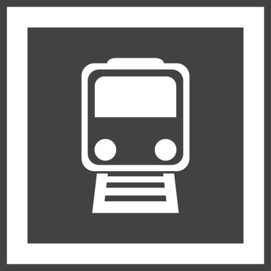 Buharlı lokomotif. Eski demiryolu web simgesi