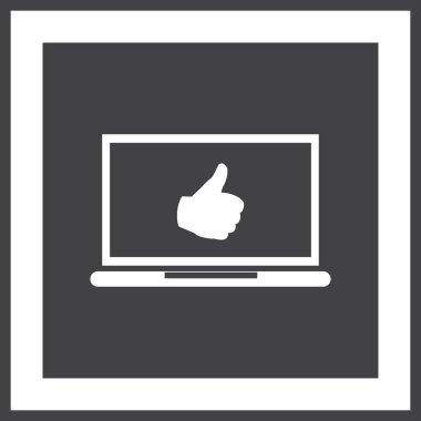 Simge, düz simge vektör çizim vektör başparmak.