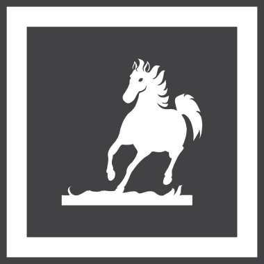 Bir atın vektör silueti