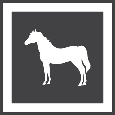Bir atın vektör silueti