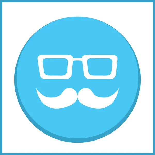 Schnurrbart und Brille Vektor-Symbol. — Stockvektor