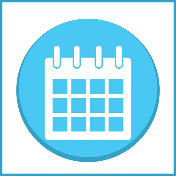 Mobiele kalenderpictogram geïsoleerd plat Web — Stockvector