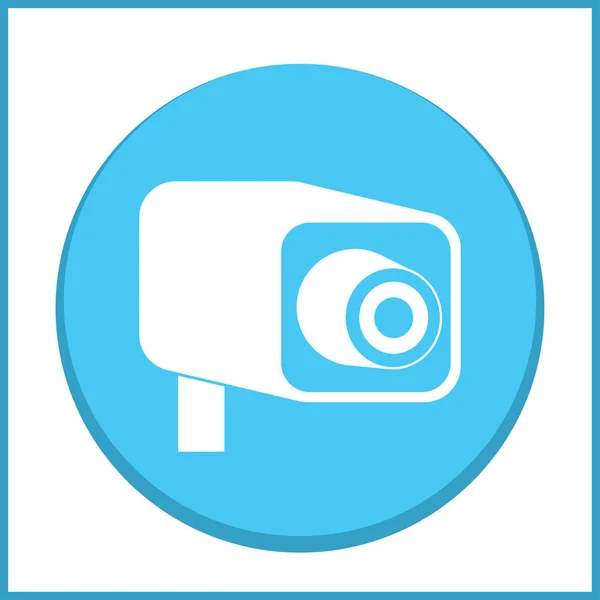 Иконка видеокамеры, векторная иллюстрация — стоковый вектор