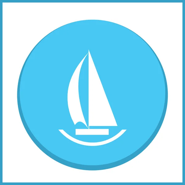 Vector sail boat Icon — Stock Vector