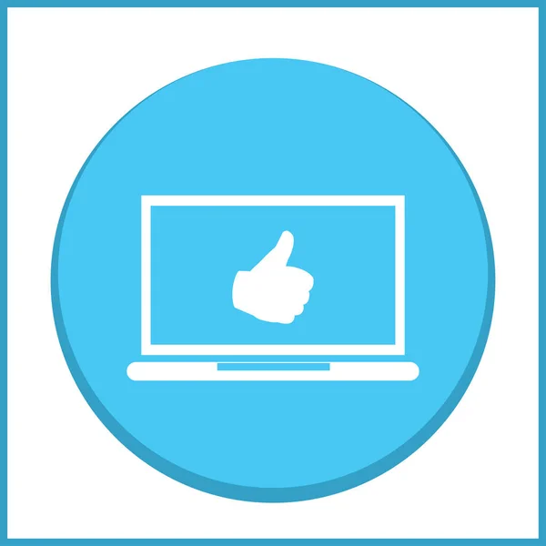 Vector thumb up icon, Illustration vectorielle d'icône plate . — Image vectorielle