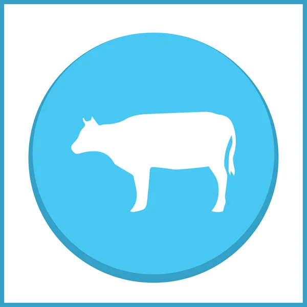 Krowa sylwetka wektor ikona — Wektor stockowy