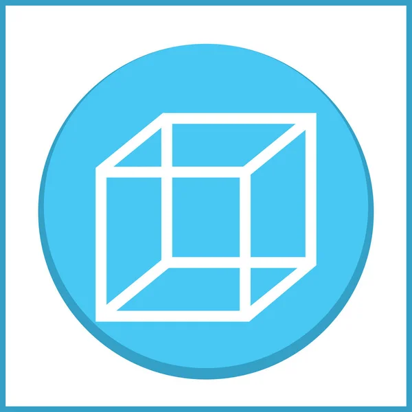 Izometrikus kocka vektor ikonra. 3D-s négyzet alakú jel. Box-szimbólum — Stock Vector