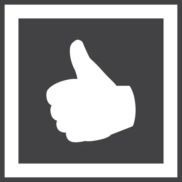 Vector thumb up icon, Illustration vectorielle d'icône plate . — Image vectorielle