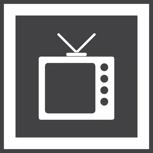 Ikonę telewizora w modnym stylu płaski. Symbol telewizja projektowanie stron internetowych, logo, aplikacji, interfejs użytkownika. Ilustracja wektorowa, Eps10. — Wektor stockowy