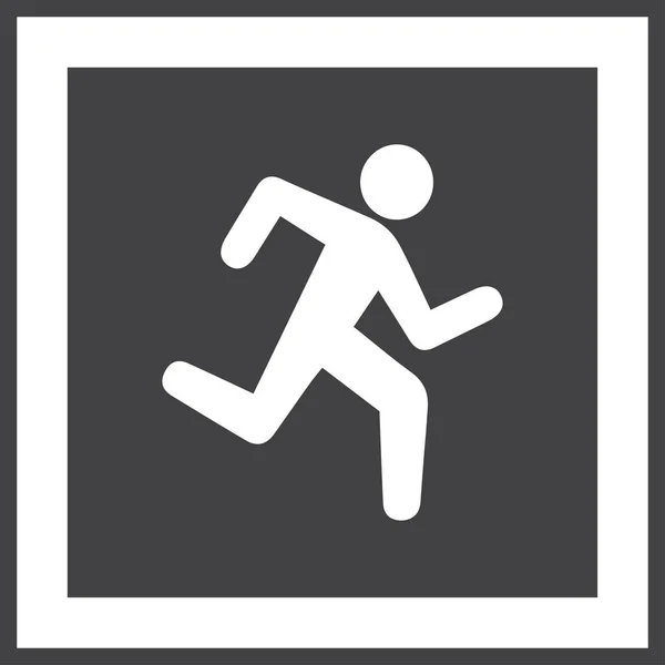 Iconos deportivos de verano. hombre corriendo — Vector de stock