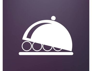 tabağı simge vektör çizim.