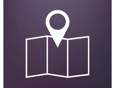 Harita işaretçi düz simgesi. Vektör Eps 10