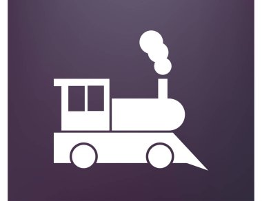 Buharlı lokomotif. Eski demiryolu web simgesi